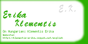 erika klementis business card